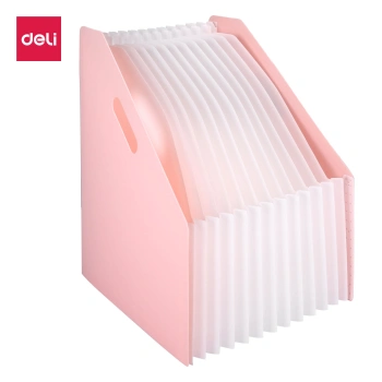 Папка с 13 прозр.вклад. Deli EB41102 A4 полипропилен ассорти с ручками