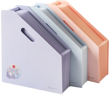 Папка с 13 прозр.вклад. Deli EB41102 A4 полипропилен ассорти с ручками