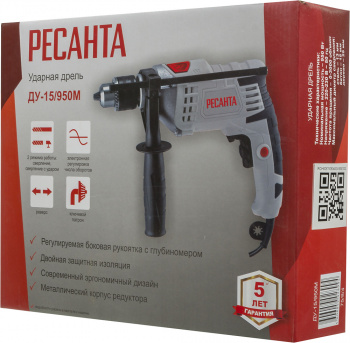 Дрель ударная Ресанта ДУ-15/950М