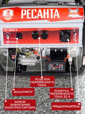 Генератор Ресанта БГ 8000 Э
