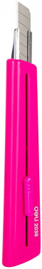 Нож канцелярский Deli E2038PINK 80мм шир.лез.9мм розовый блистер