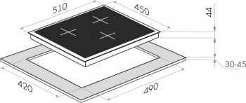 Варочная поверхность Maunfeld EVCE.453.D-BK