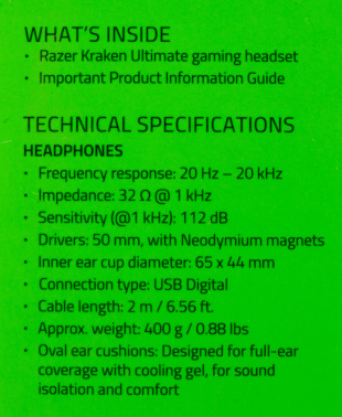 Наушники с микрофоном Razer Kraken Ultimate
