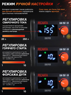 Сварочный аппарат Ресанта САИ-250Т LUX