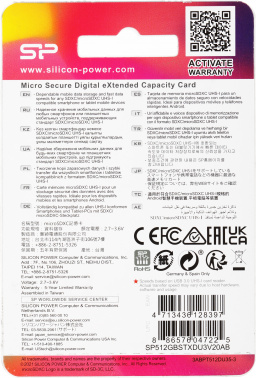 Флеш карта microSDXC 512GB Silicon Power  SP512GBSTXDU3V20AB