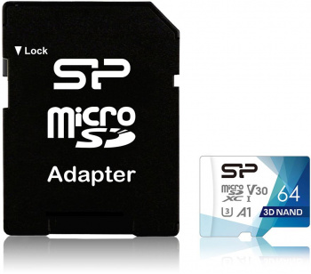 Флеш карта microSDXC 64GB Silicon Power  SP064GBSTXDU3V20AB