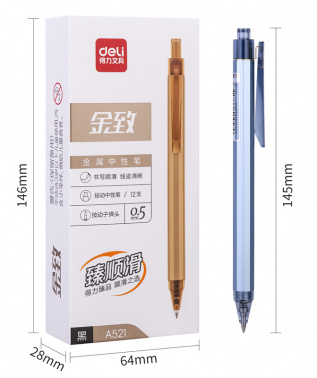 Ручка гелев. автоматическая Deli A521