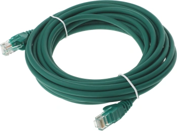 Патч-корд Lanmaster LAN-PC45/U5E-5.0-GN UTP RJ-45 вил.-вилка RJ-45 кат.5E 5м зеленый LSZH (уп.:1шт)