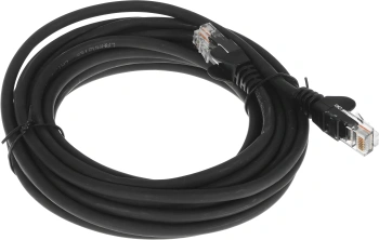Патч-корд Lanmaster LAN-PC45/U5E-5.0-BK UTP RJ-45 вил.-вилка RJ-45 кат.5E 5м черный LSZH (уп.:1шт)