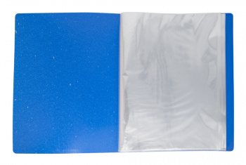Папка с 40 прозр.вклад. Бюрократ Melange MLPV40BLUE A4 пластик 0.7мм синий