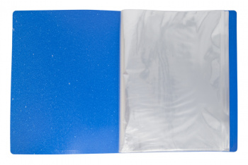 Папка с 60 прозр.вклад. Бюрократ Melange MLPV60BLUE A4 пластик 0.7мм синий