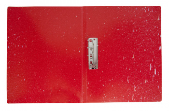 Папка метал.зажим Бюрократ Melange MLPZ07CRED A4 пластик 0.7мм красный