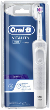 Зубная щетка электрическая Oral-B Vitality 3D White 100