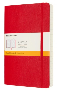 Блокнот Moleskine CLASSIC SOFT EXPENDED QP616EXPF2 Large 130х210мм 400стр. линейка мягкая обложка красный