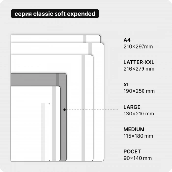 Блокнот Moleskine CLASSIC SOFT EXPENDED QP616EXPF2 Large 130х210мм 400стр. линейка мягкая обложка красный