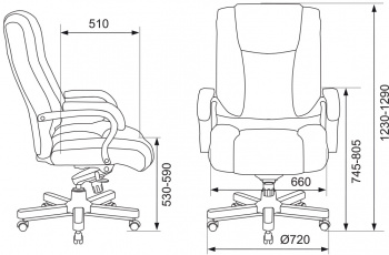 Кресло руководителя Бюрократ  T-9925WALNUT