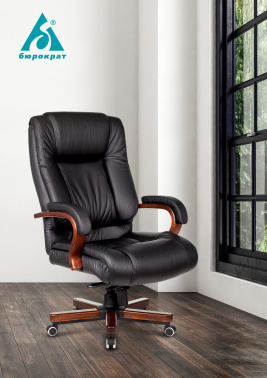 Кресло руководителя Бюрократ  T-9925WALNUT