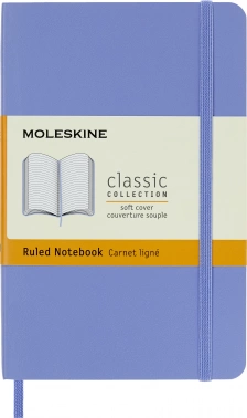 Блокнот Moleskine CLASSIC SOFT QP611B42 Pocket 90x140мм 192стр. линейка мягкая обложка голубая гортензия