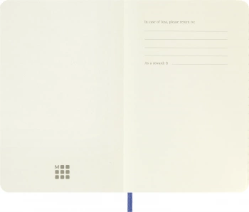 Блокнот Moleskine CLASSIC SOFT QP611B42 Pocket 90x140мм 192стр. линейка мягкая обложка голубая гортензия
