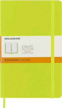 Блокнот Moleskine CLASSIC SOFT QP616C2 Large 130х210мм 192стр. линейка мягкая обложка лайм