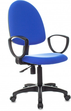 Кресло Бюрократ Престиж синий 3С06 крестов. пластик