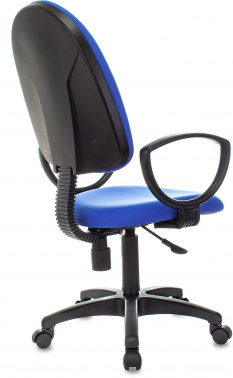 Кресло Бюрократ Престиж синий 3С06 крестов. пластик