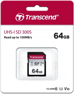 Флеш карта SDXC 64GB Transcend  TS64GSDC300S