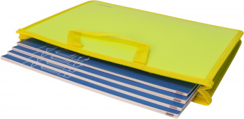 Папка для тетрадей Silwerhof 671946 Neon A4 340x245x40мм 1отд. желтый пластик на молнии