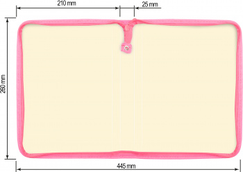 Папка для тетрадей Silwerhof 671956 Gems A5 210x260x25мм 1отд. кремовый пластик на молнии