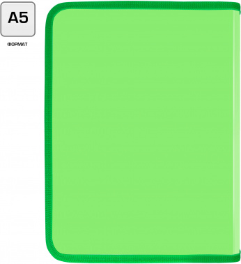 Папка для тетрадей Silwerhof 671957 Gems A5 210x260x25мм 1отд. зеленый пластик на молнии