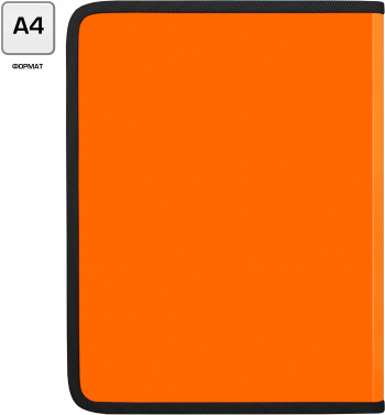 Папка для тетрадей Silwerhof 671960 Neon A4 250x320x25мм 1отд. оранжевый пластик на молнии