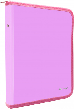 Папка для тетрадей Silwerhof 671966 Gems A4 250x320x25мм 1отд. розовый пластик на молнии