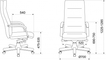 Кресло руководителя Бюрократ  T-9927WALNUT