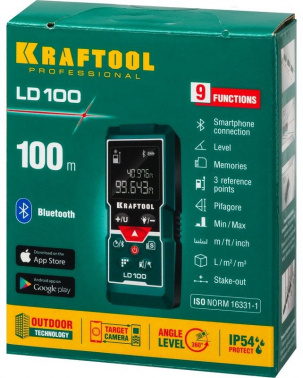 Лазерный дальномер Kraftool  LD-100