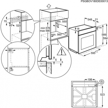 Духовой шкаф Электрический Electrolux OEF3H70TW