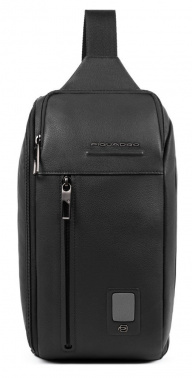 Рюкзак слинг мужской Piquadro Akron CA5107AO/N черный кожа