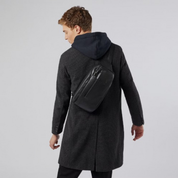 Рюкзак слинг мужской Piquadro Akron CA5107AO/N черный кожа