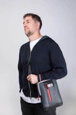 Сумка Piquadro Urban CA1816UB00/GRN серая/черная натур.кожа