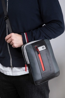 Сумка Piquadro Urban CA1816UB00/GRN серая/черная натур.кожа