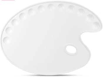 Палитра для смешивания красок Deli 68300 эллипс 400x290мм пластик