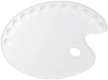 Палитра для смешивания красок Deli 68300 эллипс 400x290мм пластик