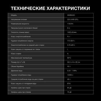 Стиральная машина Hyundai WME6003