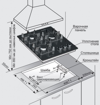 Газовая варочная поверхность Gefest ПВГ 2100-01 K32