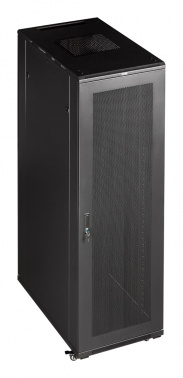 Шкаф серверный Lanmaster (TWT-CBB-42U-8X10-G1) напольный 42U 800x1000мм пер.дв.стекл задн.дв.двуст. 2 бок.пан. 800кг черный IP20