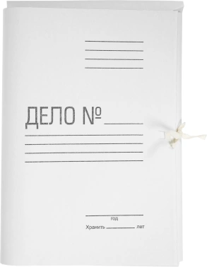 Папка на завязках Silwerhof ПЗ280 картон 0.5мм 280г/м2 белый