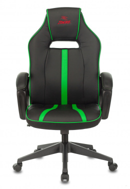 Кресло игровое Zombie A3 черный, зеленый эко.кожа крестовина пластик