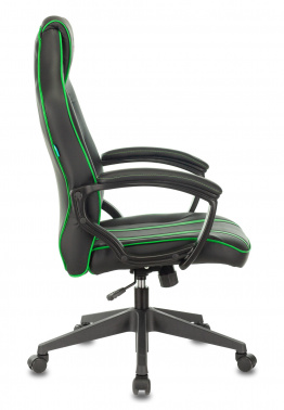 Кресло игровое Zombie A3 черный, зеленый эко.кожа крестовина пластик
