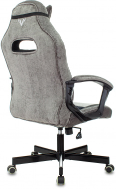 Кресло игровое Zombie VIKING 6 KNIGHT Fabric серый, черный с подголов. крестовина металл