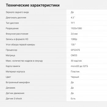 Видеорегистратор Digma FreeDrive 114 Mirror
