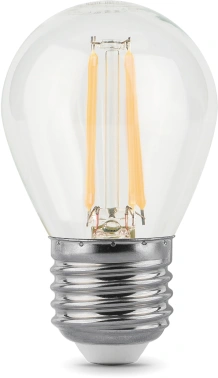 Лампа светодиодная Gauss Filament 7Вт цок.:E27 шар 220B св.свеч.бел.теп. P45 (упак.:1шт) (105802107)